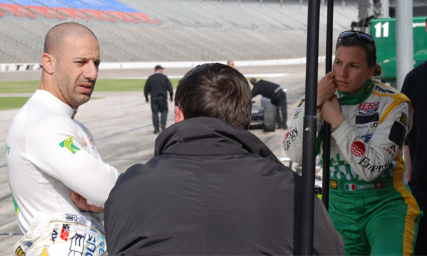 Tony Kanaan and Simona de Silvestro at Texas Motor Speedway