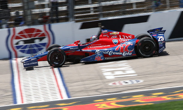 Marco Andretti mensajes vuelta rápida en la práctica en el Texas