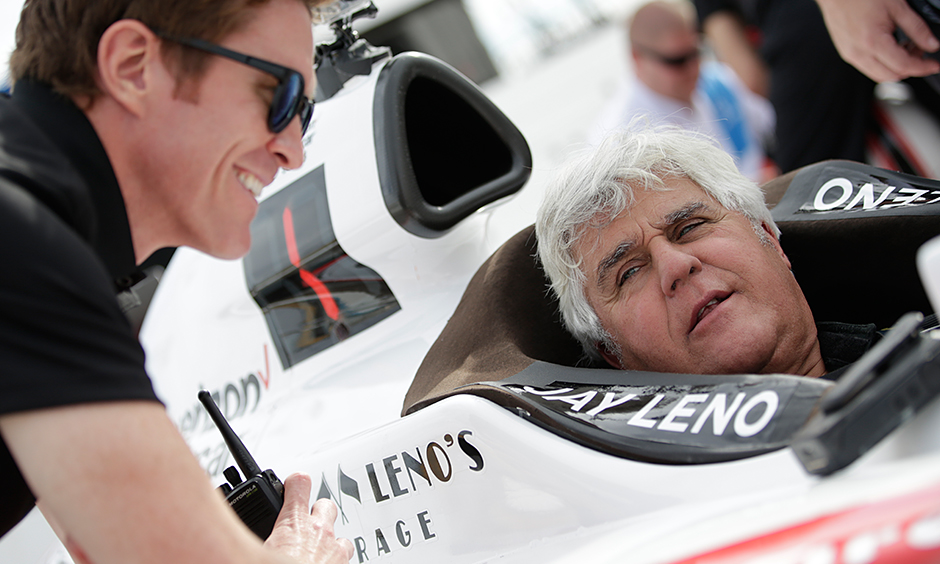 Leno gets latest car thrills turning laps in Indy car - INDYCAR