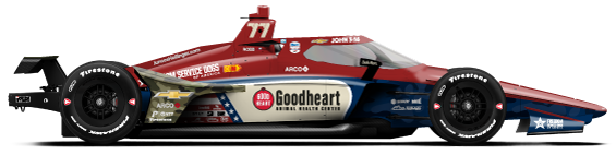 Driver of the #77 Sting Ray Robb's Car Livery