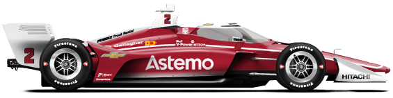 Josef Newgarden car side profile