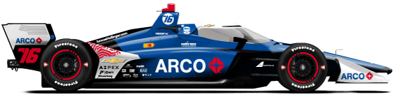 Driver of the #76 Rinus VeeKay's Car Livery