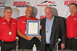 Toronto Mayor Visits Honda Indy Toronto