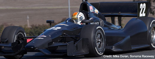 Oriol Servia tests at Sonoma