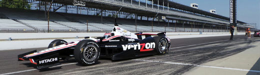 Will Power leaves IMS Pit Lane