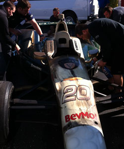 Ed Carpenter Cleans Up After Fire