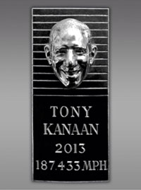 Tony Kanaan Borg-Warner Trophy Close-Up