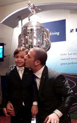 Tony Kanaan with son, Leo