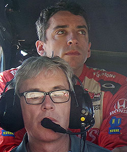 Justin Wilson and engineer