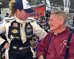 Sarah Fisher and Bobby Unser