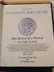 Antoinette Perry Award for Terry Lingner
