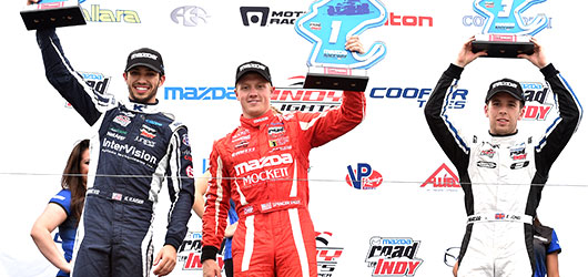 Spencer Pigot, Kyle Kaiser, and Ed Jones