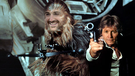 Scott Dixon as Han Solo, and James Hinchcliffe as Chewbacca