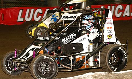 Sarah Fisher competes in the Chili Bowl in 2015