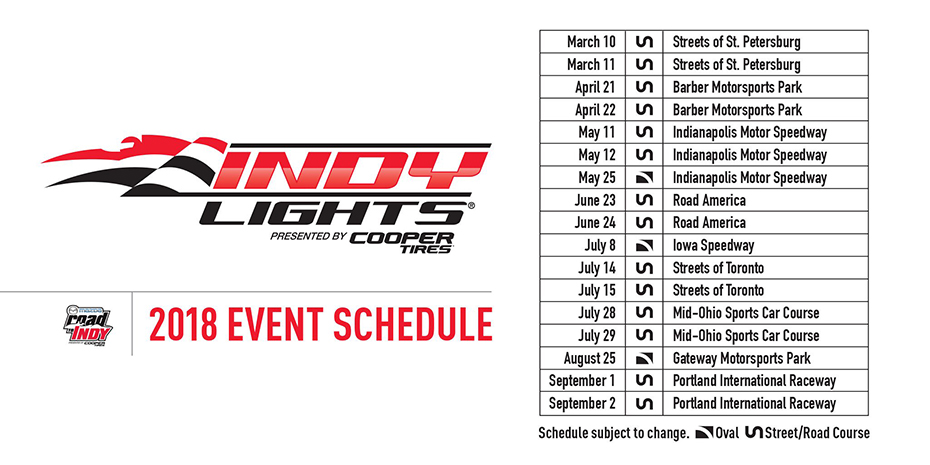 2018 Indy Lights Schedule