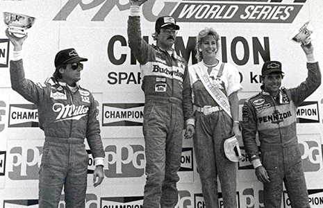 Bobby Rahal, Danny Sullivan, and Emerson Fittipaldi