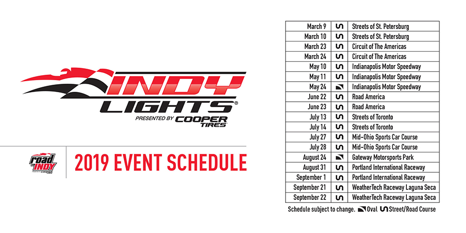 2019 Indy Lights Schedule
