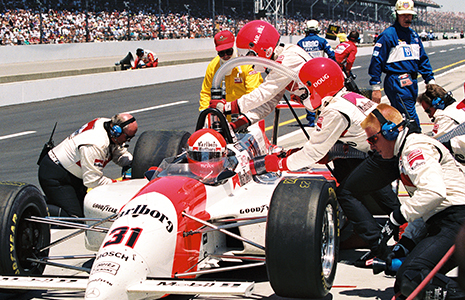 Al Unser. Jr 1994 Indy pit stop