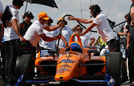 Fernando Alonso car in pits