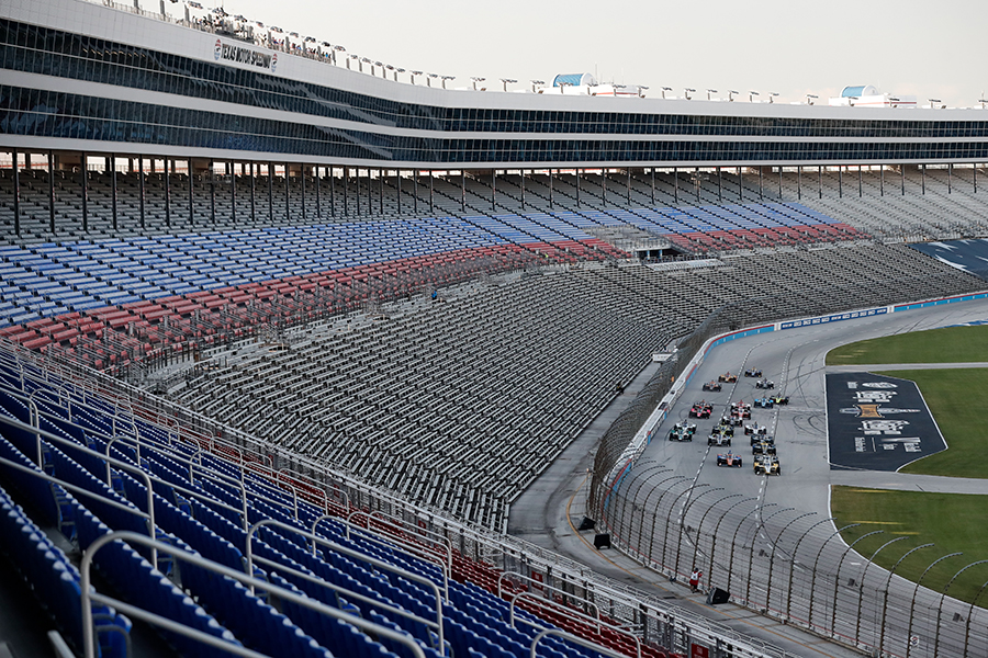 Empty stands at start of Texas race
