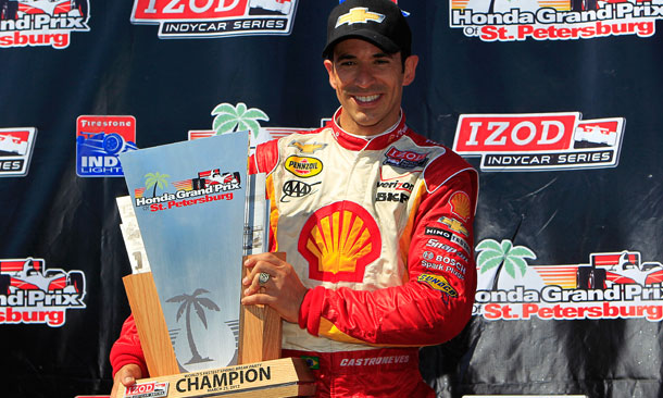 Trophy Celebration for Helio Castroneves