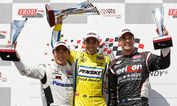 Helio Castroneves wins the Edmonton Indy