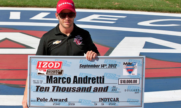 Marco Andretti wins pole for the MAVTV 500