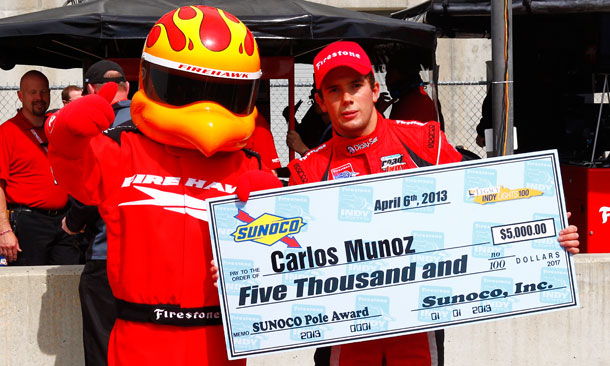 Carlos Munoz wins pole position for Legacy Indy Lights 100