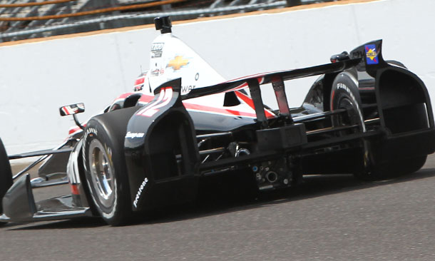 Indynxt Rear Wing Indy aero package, tires part of Pocono test