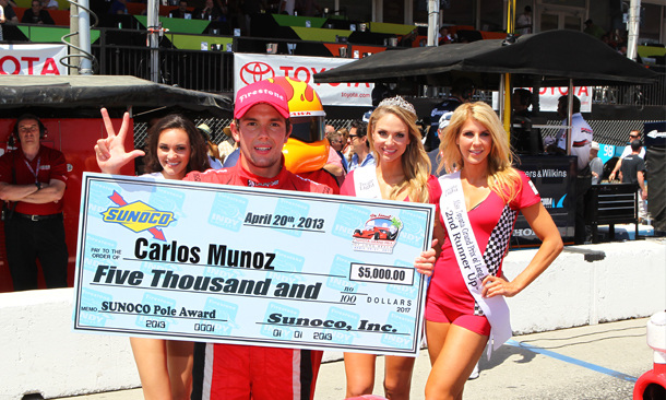 Carlos Munoz wins pole position in Long Beach