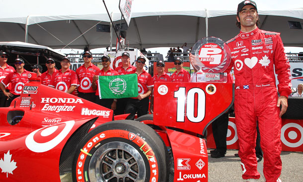 Dario Franchitti wins Verizon P1 Award for Race 1 of the Honda Indy Toronto