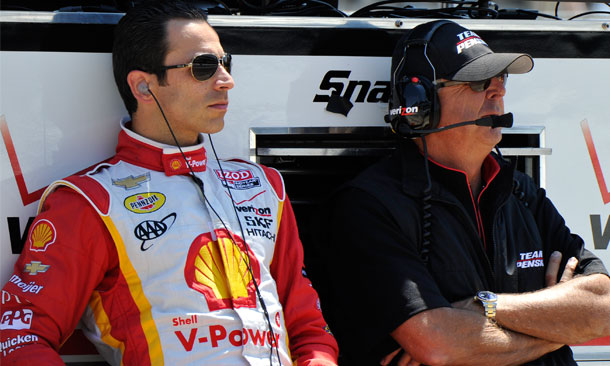 Helio Castroneves and Rick Mears