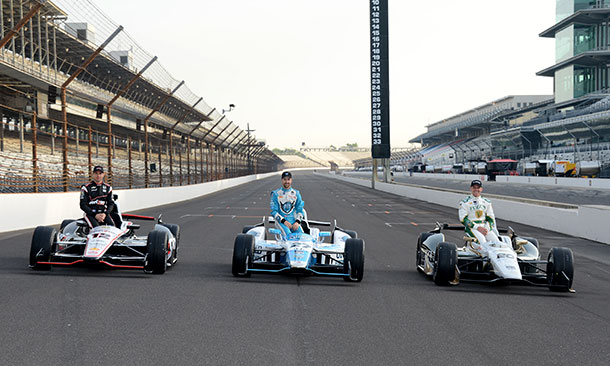 Will Power, James Hinchcliffe, and Ed Carpenter