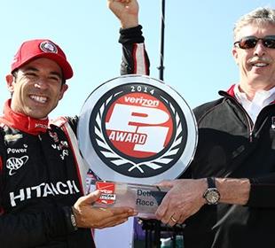 Castroneves earns pole for Race 1 on Belle Isle