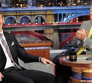 Indy 500 champ Hunter-Reay visits 'Letterman' show, takes in movie premiere in Manhattan