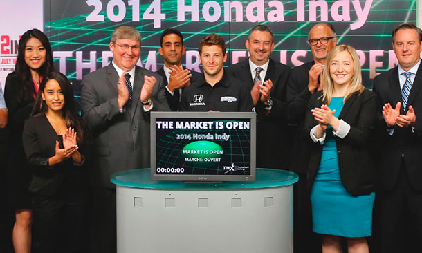 Marco Andretti at Canadian Stock Exchange