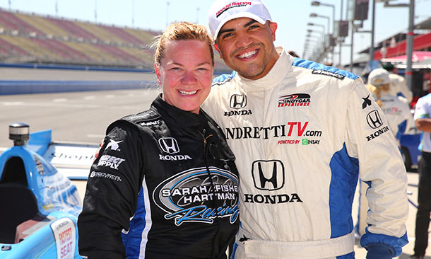 Sarah Fisher and Victor Ortiz
