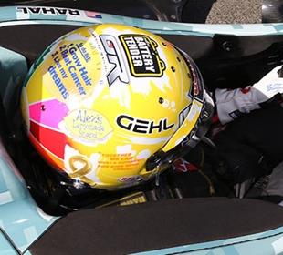 Rahal's special-designed helmet up for auction