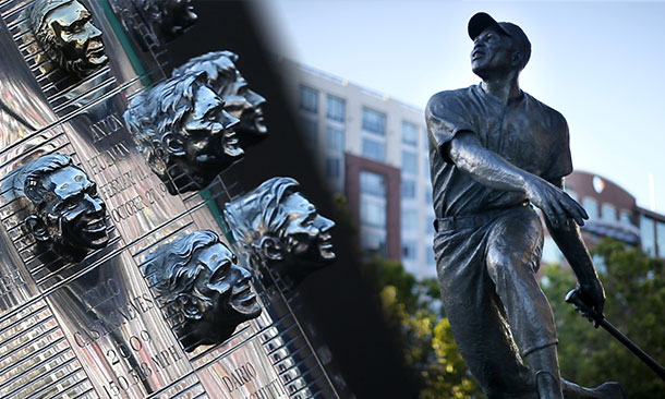 Jackie Robinson-Pee Wee Reese statue in front of MCU Park