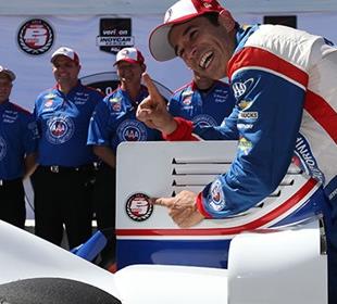Castroneves makes quick work of track record
