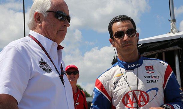 Helio Castroneves and Roger Penske