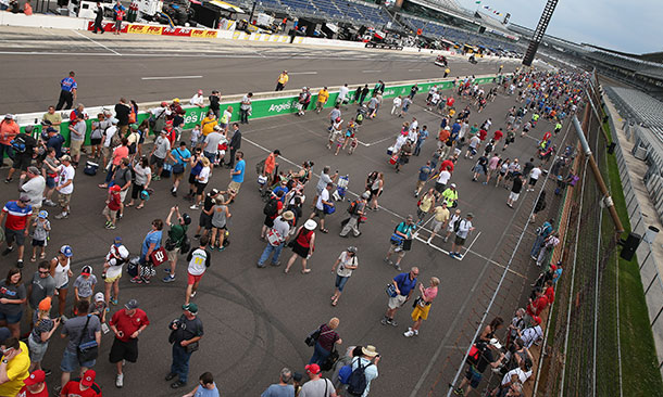 Post-Race Track Walk at the Indianapolis Motor Speedway