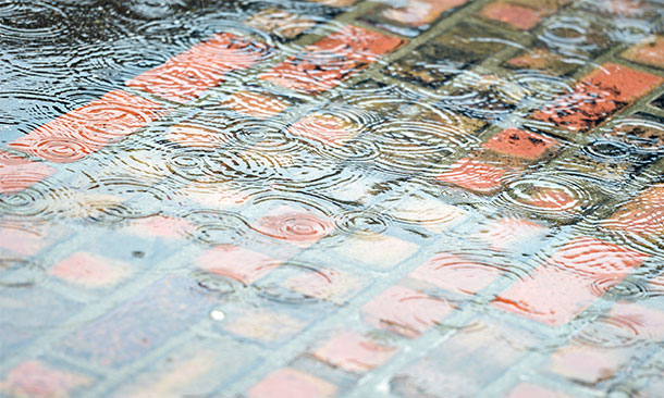 Rain on the Yard of Bricks