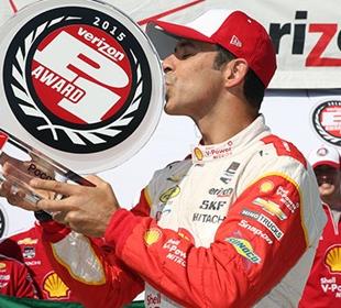 Castroneves earns pole; Montoya qualifies 19th