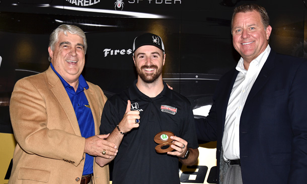 James Hinchcliffe Receives his Indianapolis 500 Starter Ring
