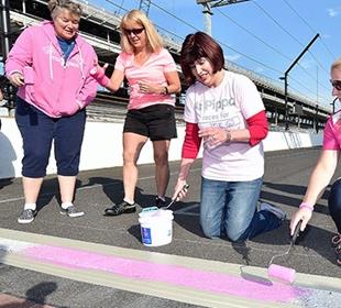 A little more color at IMS to mark cancer battle