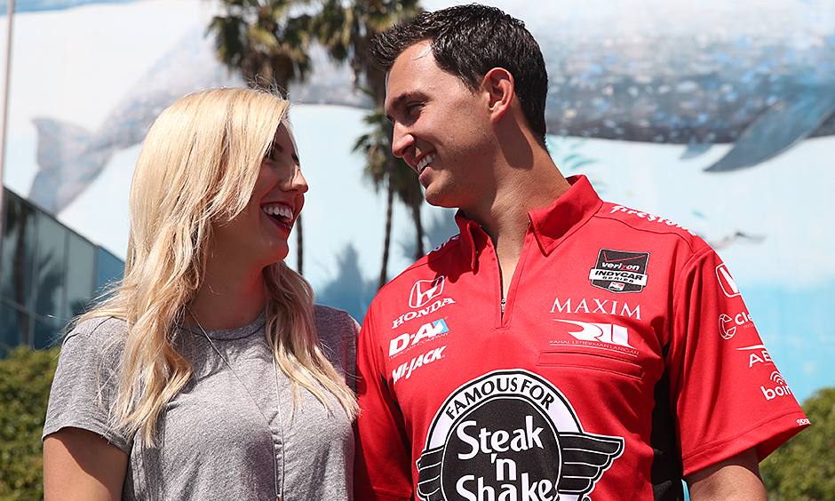 Courtney Force and Graham Rahal