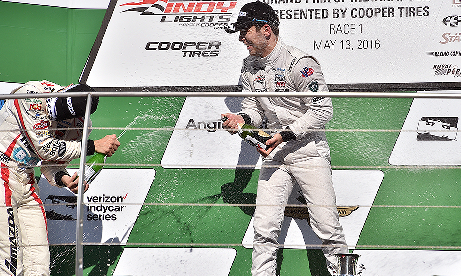 Jones holds on for Indy Lights win in hectic finish