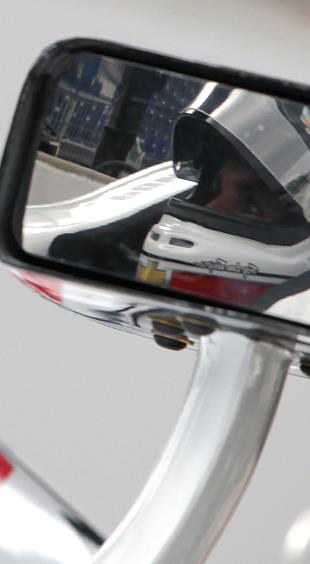 race car rear view mirror