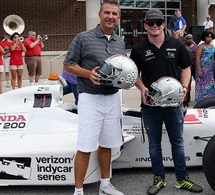 Mid-Ohio notebook: Ohio State coach Meyer respects INDYCAR drivers